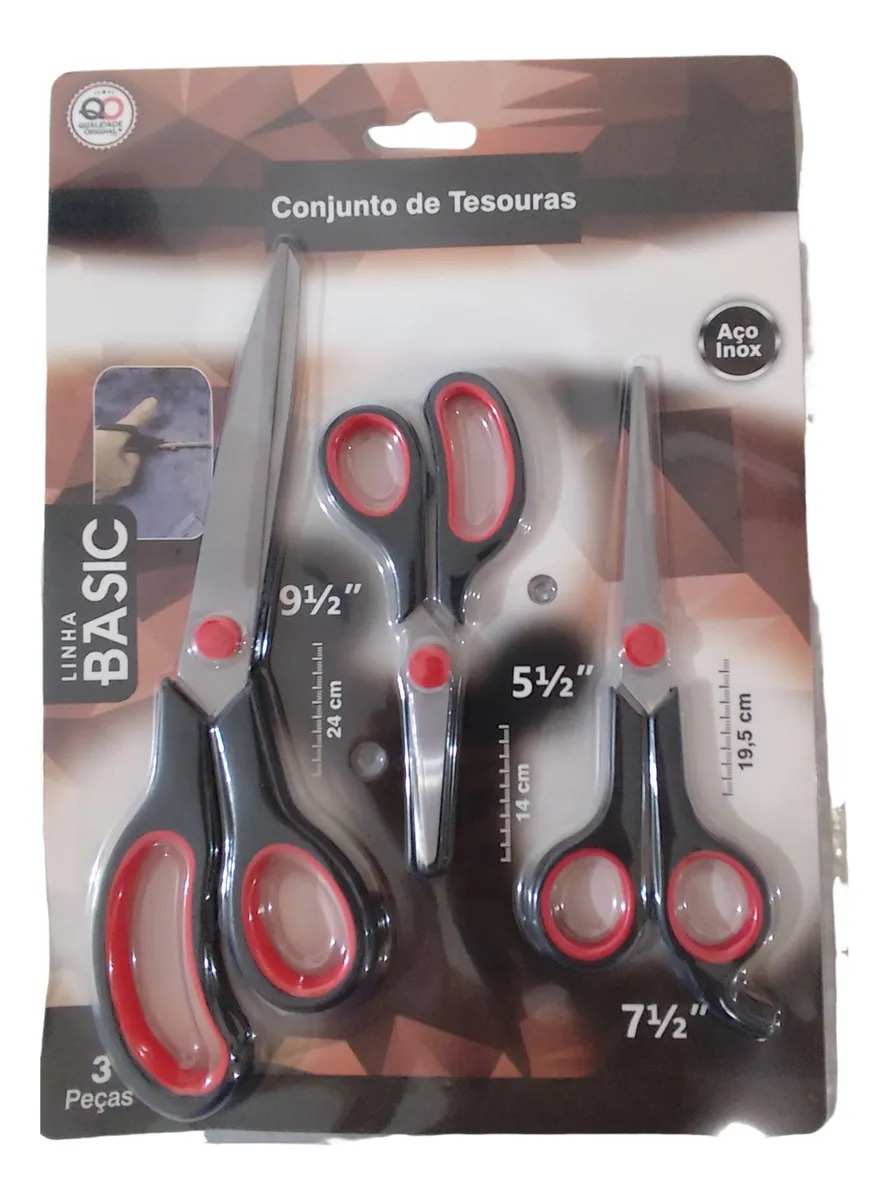 TESOURA INOX QO C/3 PCS